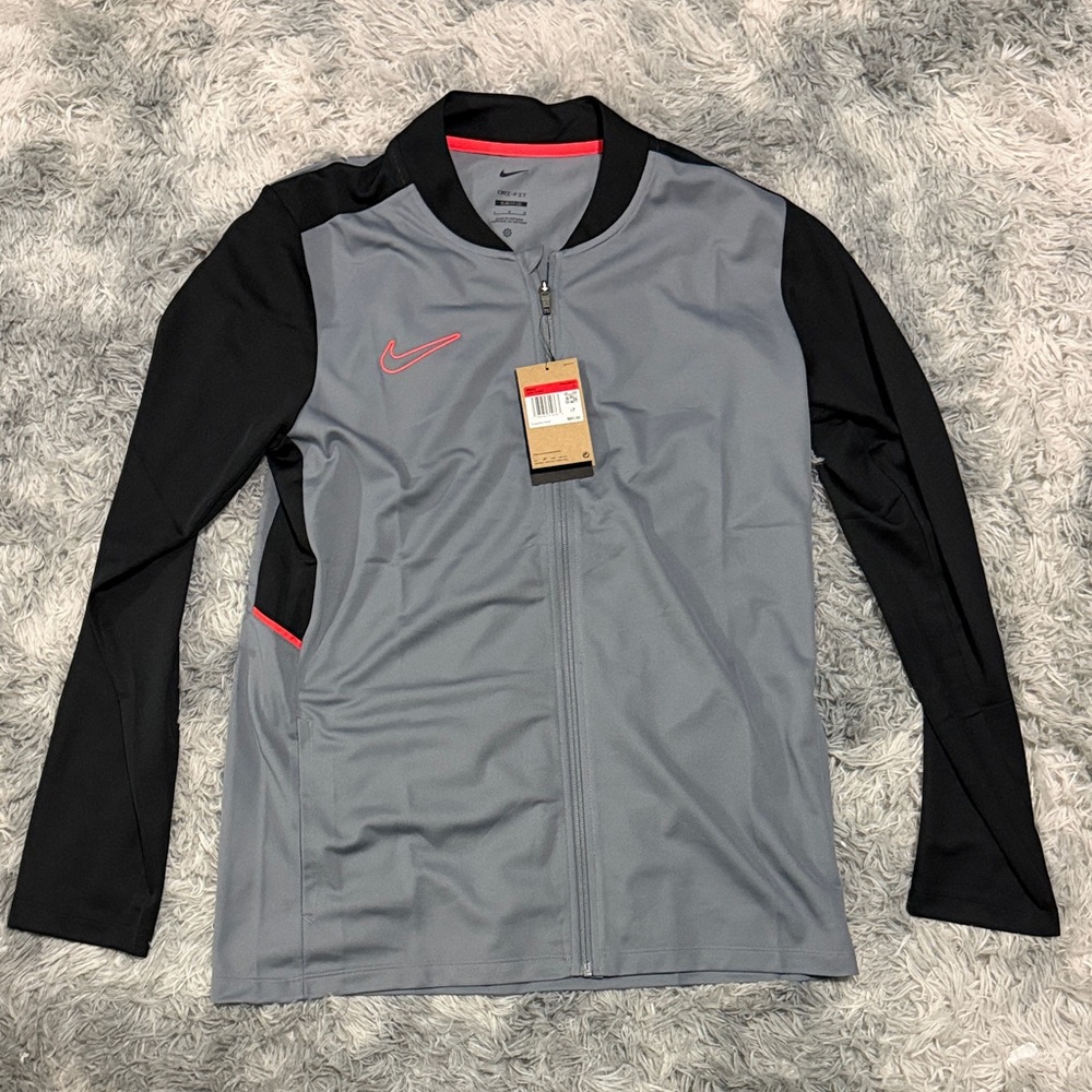 Nike Full Zip Up Jacket New Large Gray